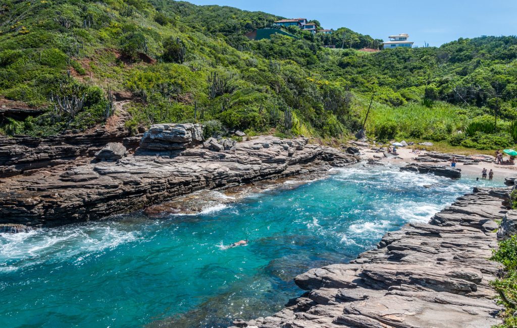 View of Buzios beaches during summer and holidays, Armacao dos Buzios, Rio de Janeiro, Brazil